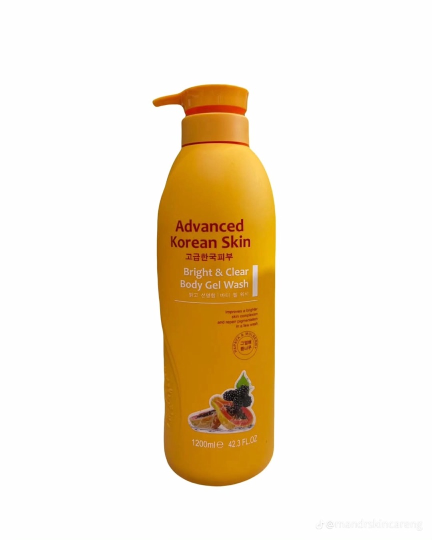 Advanced Korean Skin Bright &amp; Clear Papaya Body Gel Wash -1200ml