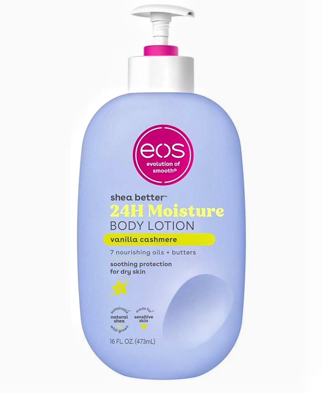 Eos Shea Better Body Lotion 24-hour Moisture Skin Care, Vanilla Cashmere, Lightweight &amp; Non-greasy 473ml
